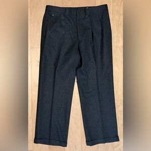 VTG Polo Ralph Lauren Wool Flannel Coin Pocket Dress Pants Gray USA Men’s 38x31